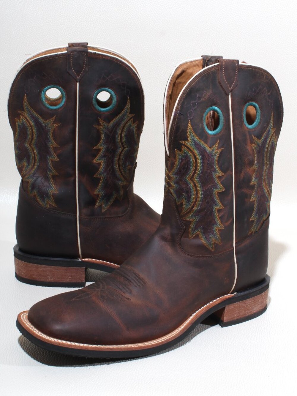 Tony Lama Brown Western Cowboy Boots Men’s Size 14 D Square Toe USA